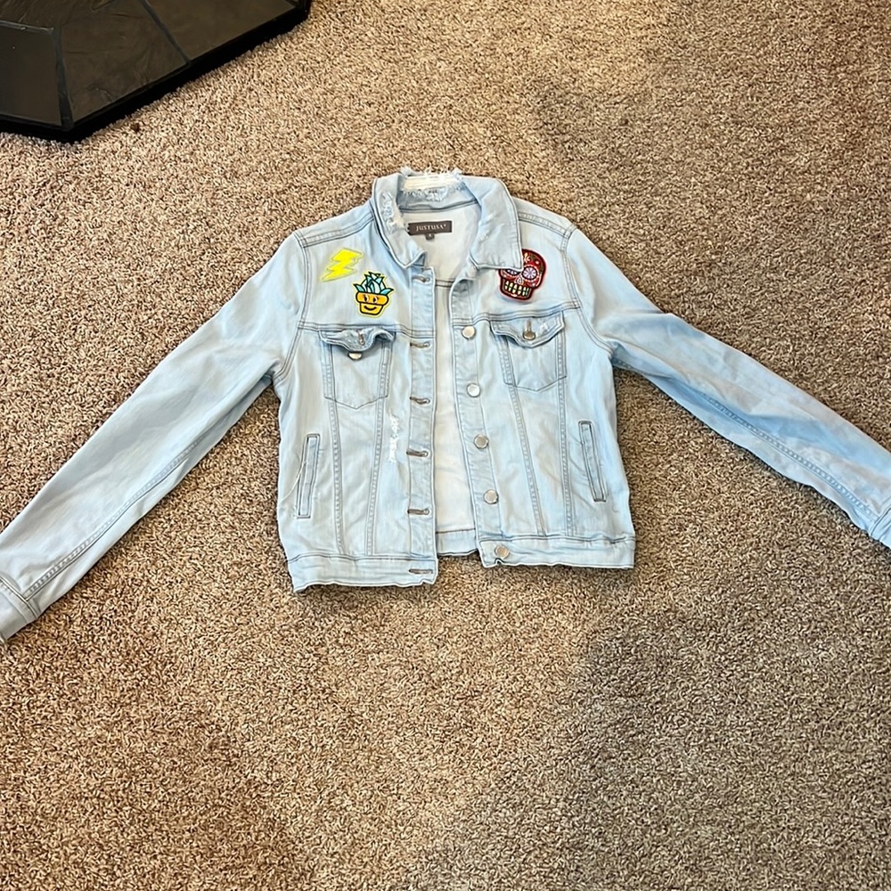 Jean jacket with patches